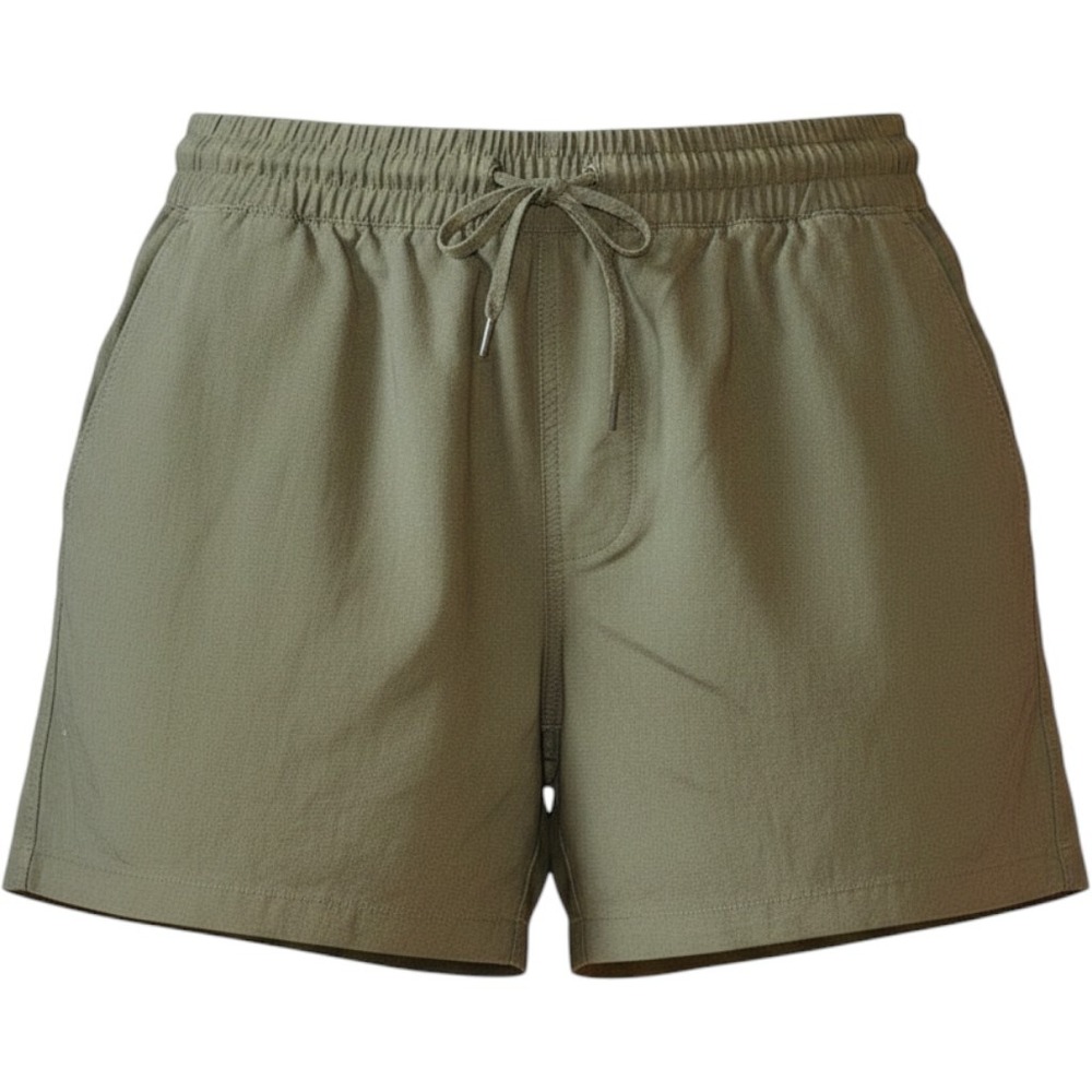GAP Men's Linen Drawstring Shorts 2XL Olive Green Elastic Waist Pockets flaw‎